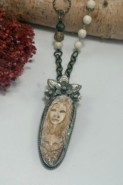 Inner Goddess Statement Handmade Necklace - ivyandlavyboutique ivyandlavyboutique