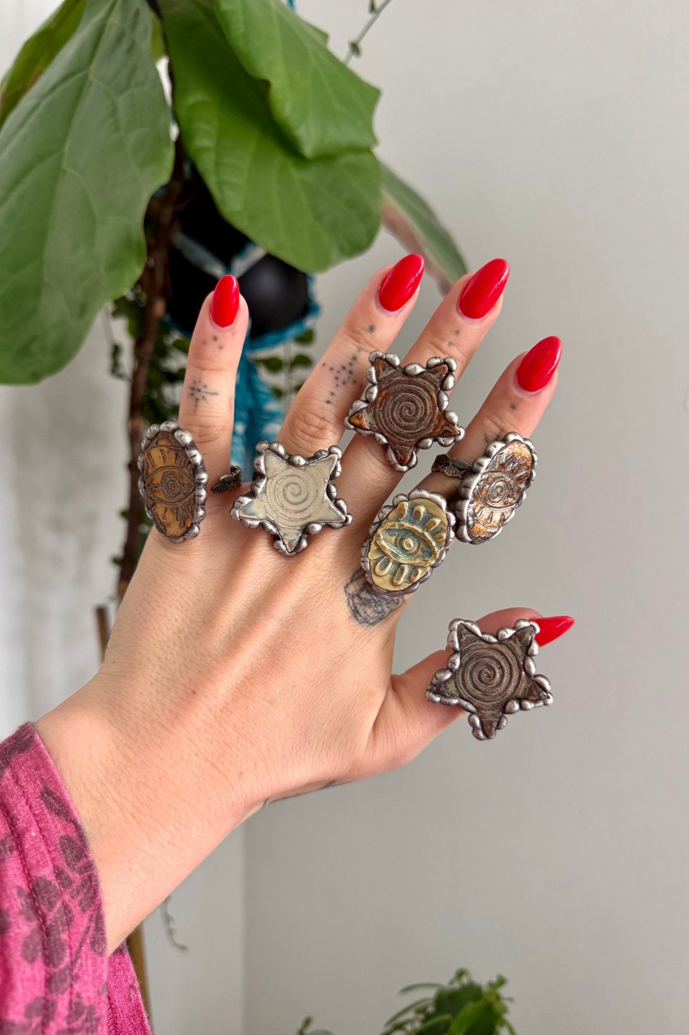 Into the Void Abstract Pottery Ring - ivyandlavyboutique Art by Amy