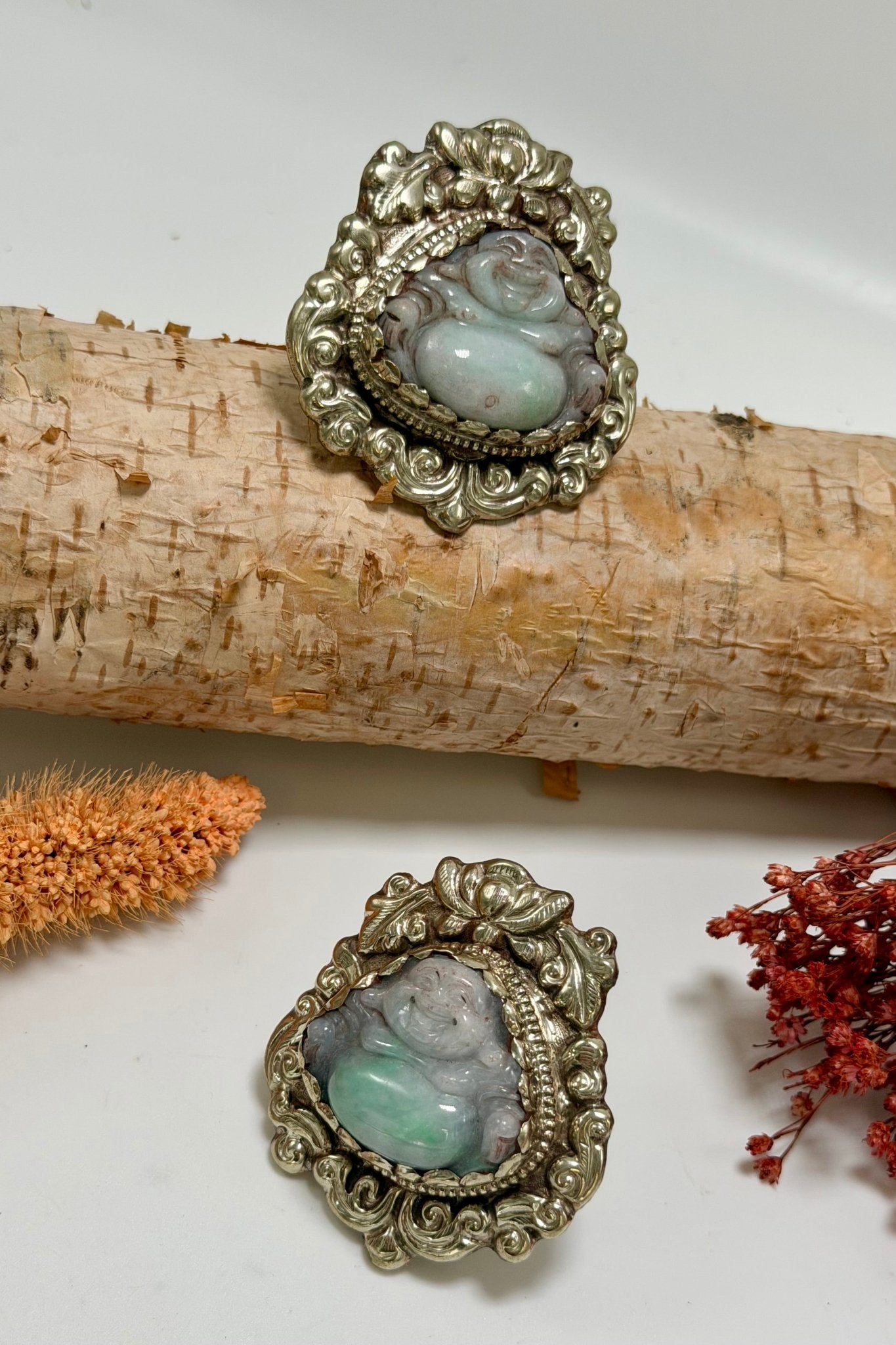 Jade Laughing Buddha Ring - ivyandlavyboutique ivyandlavyboutique