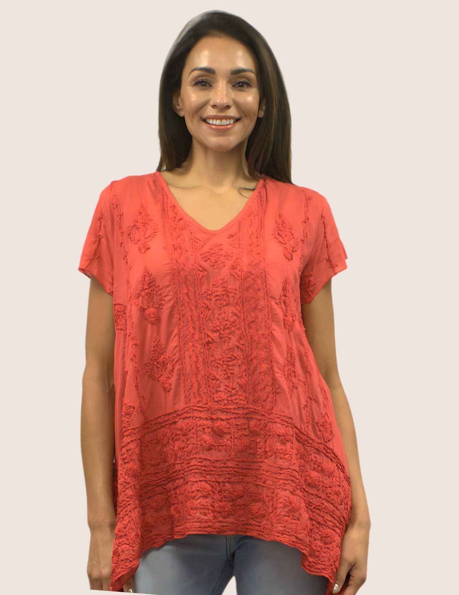 Jamila Embroidered Top - ivyandlavyboutique Caite & Kyla
