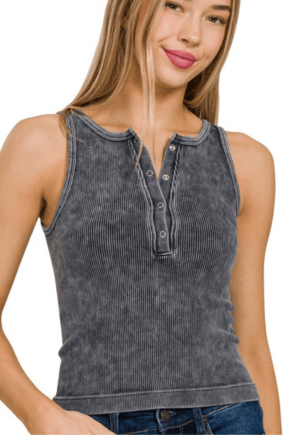 Janet Ribbed Fitted Tank - ivyandlavyboutique ivyandlavyboutique