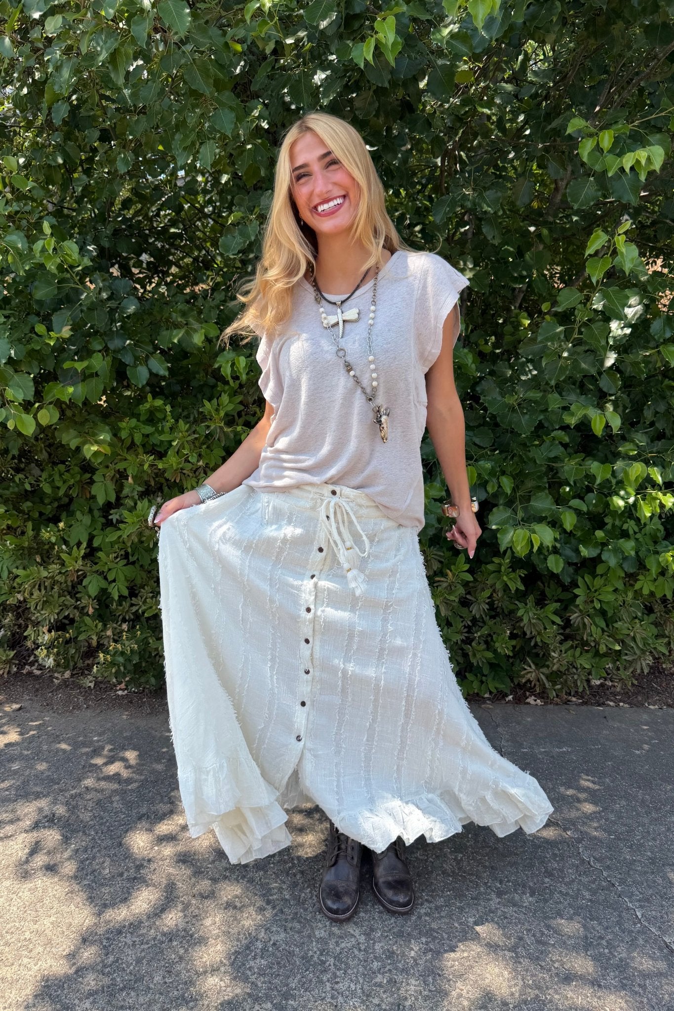 Jannet Mushroom Color Tank - ivyandlavyboutique Love Stitch