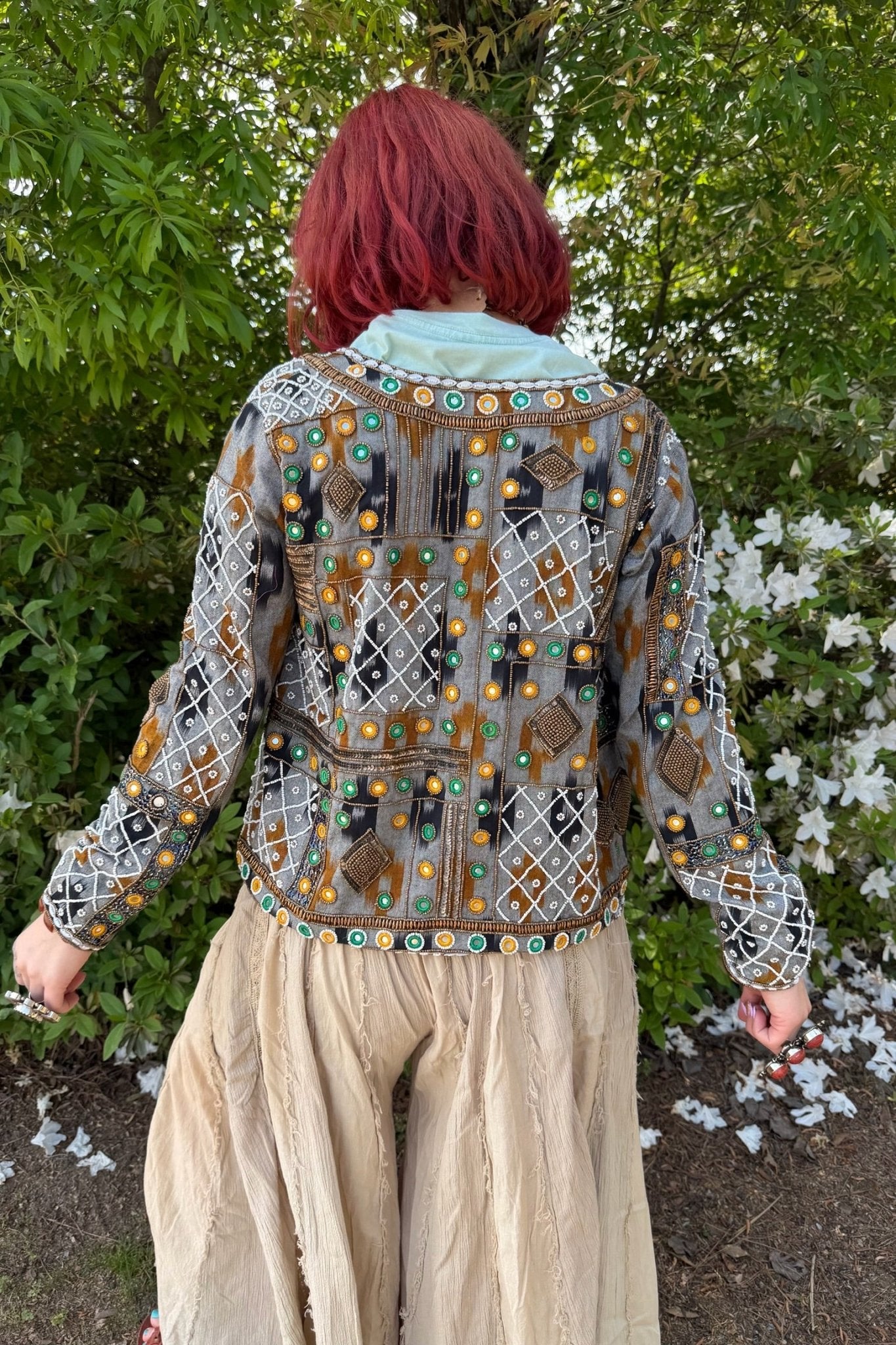 Jeweled Cropped Jacket - ivyandlavyboutique LA Skirts