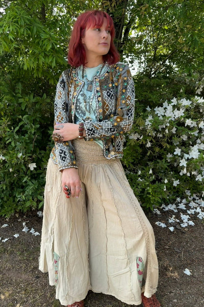 Jeweled Cropped Jacket - ivyandlavyboutique LA Skirts