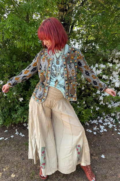 Jeweled Cropped Jacket - ivyandlavyboutique LA Skirts