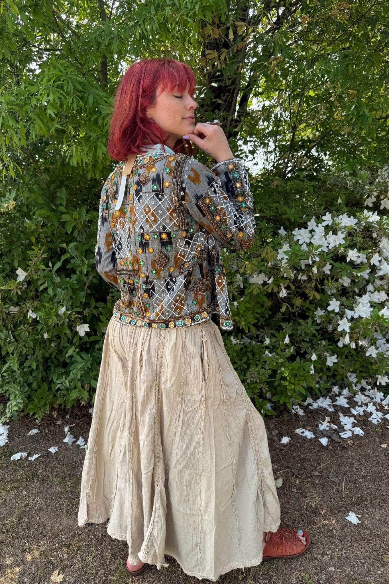 Jeweled Cropped Jacket - ivyandlavyboutique LA Skirts