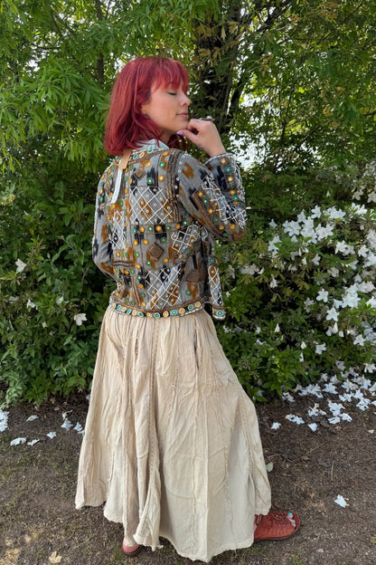 Jeweled Cropped Jacket - ivyandlavyboutique LA Skirts