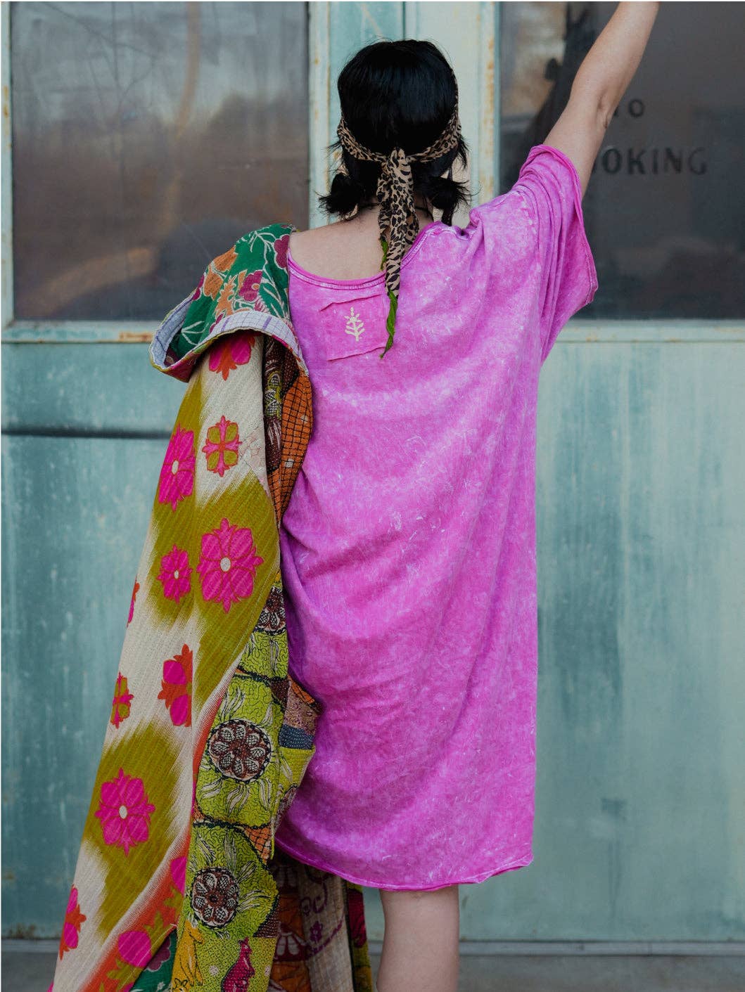 Kantha Bae Dream Tee - Pink - Boho Tee Logo Graphic - ivyandlavyboutique Kantha Bae