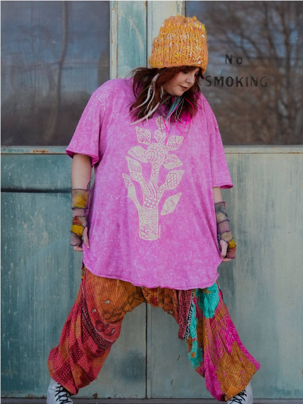 Kantha Bae Dream Tee - Pink - Boho Tee Logo Graphic - ivyandlavyboutique Kantha Bae