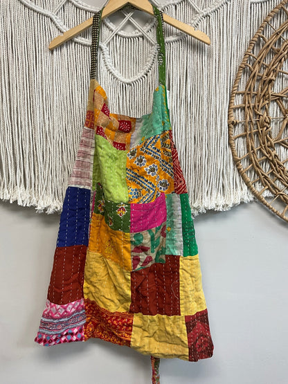 Kantha Boho Baker Apron - ivyandlavyboutique ivyandlavyboutique