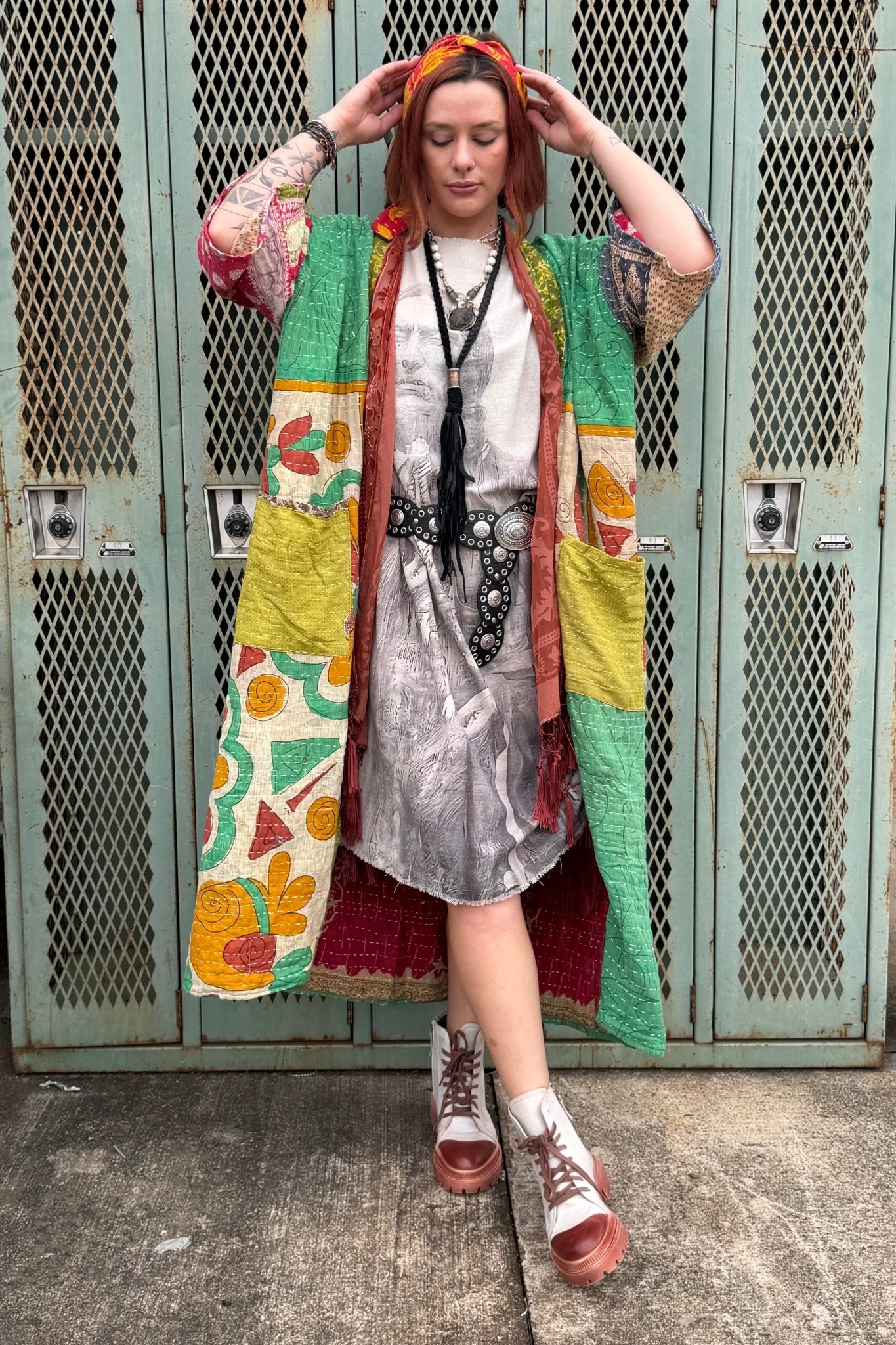 Kantha Duster Combo 10 - ivyandlavyboutique Kathmandu Imports