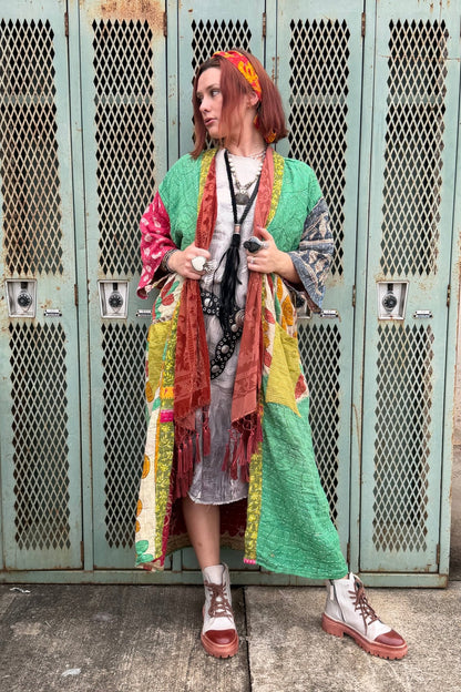 Kantha Duster Combo 10 - ivyandlavyboutique Kathmandu Imports