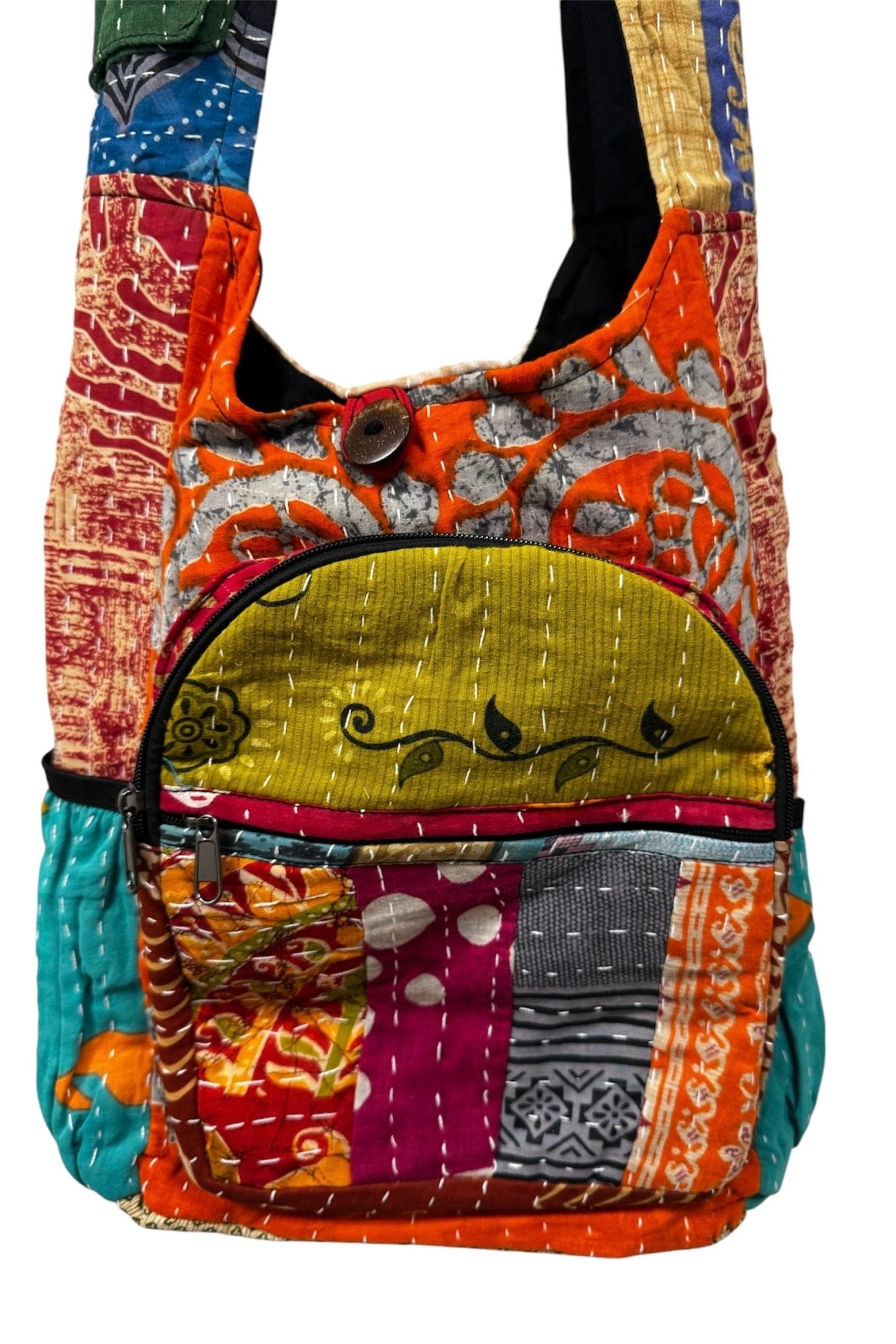 Kantha Hippie Bag Combo A - ivyandlavyboutique Kathmandu Imports