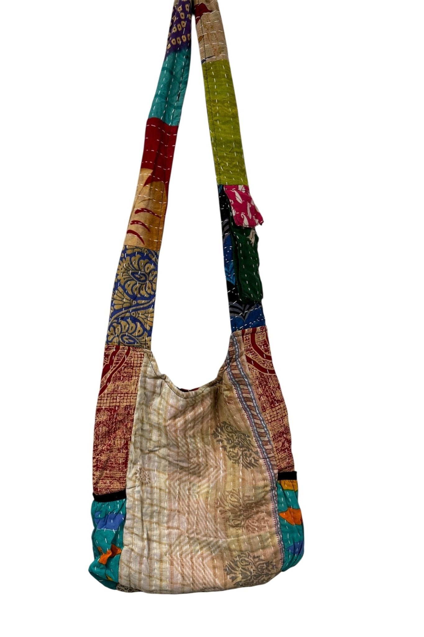 Kantha Hippie Bag Combo A - ivyandlavyboutique Kathmandu Imports