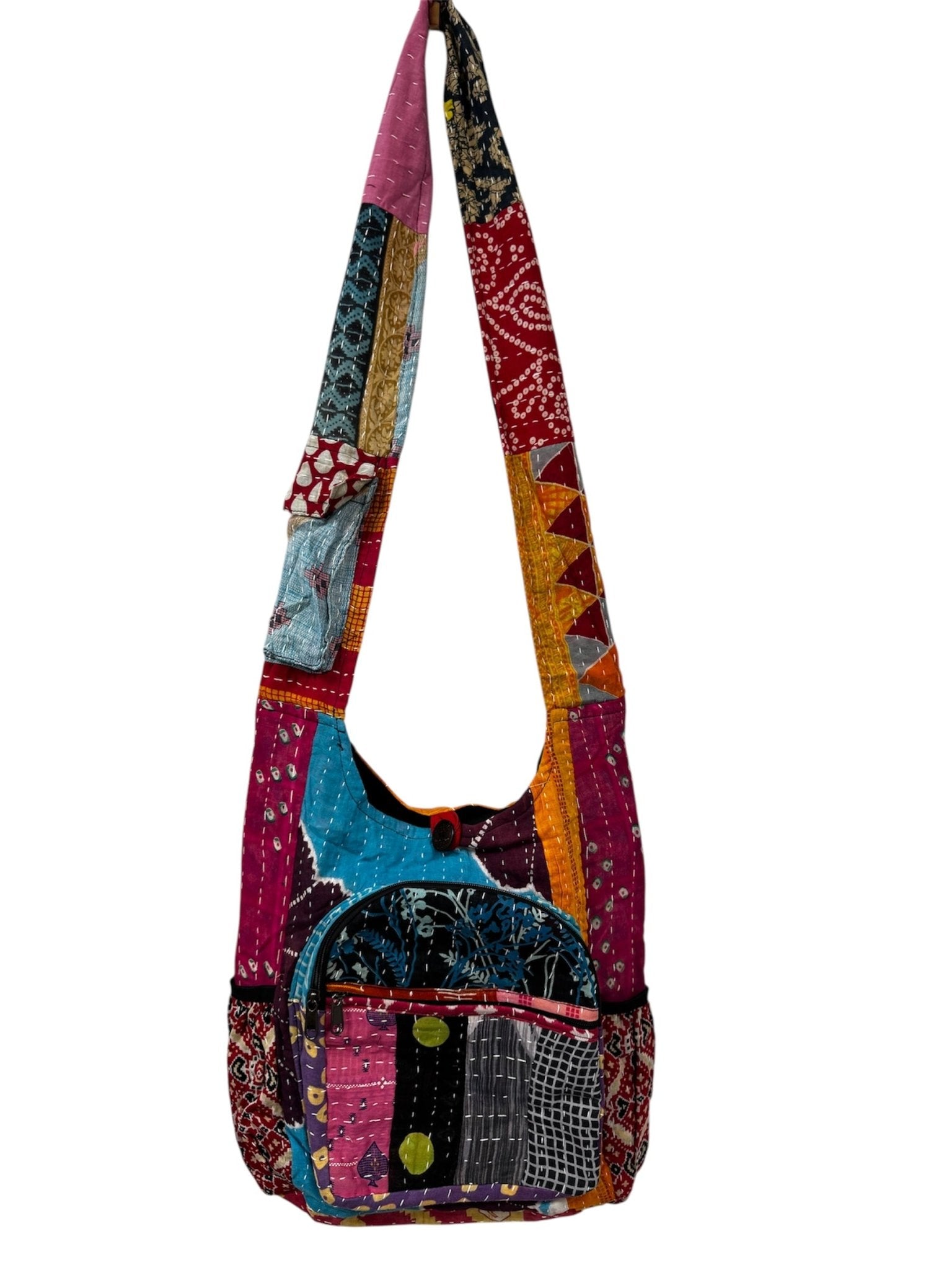 Kantha Hippie Bag Combo B - ivyandlavyboutique Kathmandu Imports