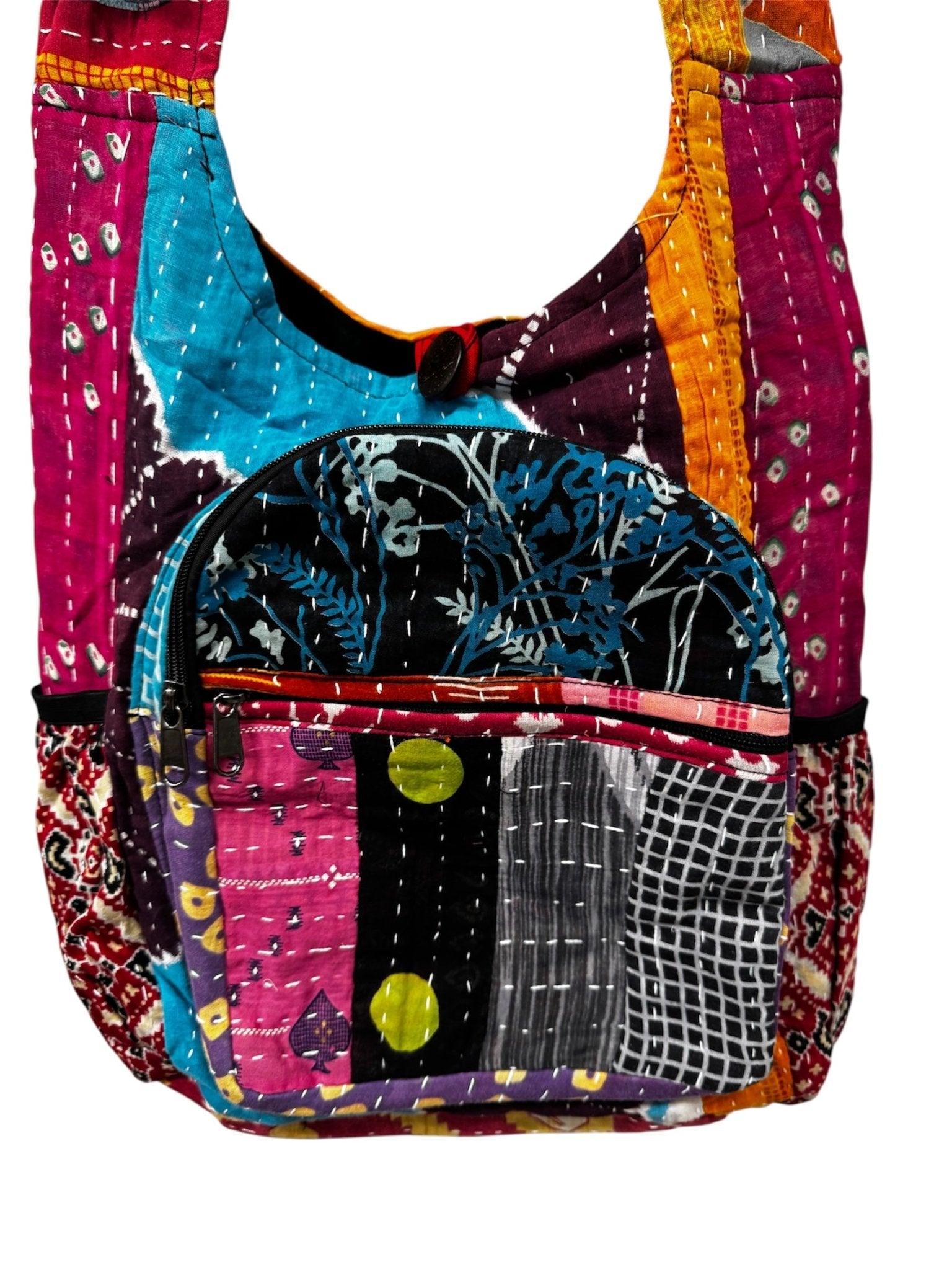 Kantha Hippie Bag Combo B - ivyandlavyboutique Kathmandu Imports