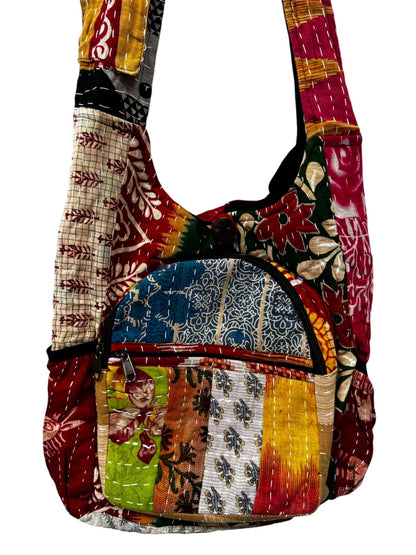 Kantha Hippie Bag Combo C - ivyandlavyboutique Kathmandu Imports