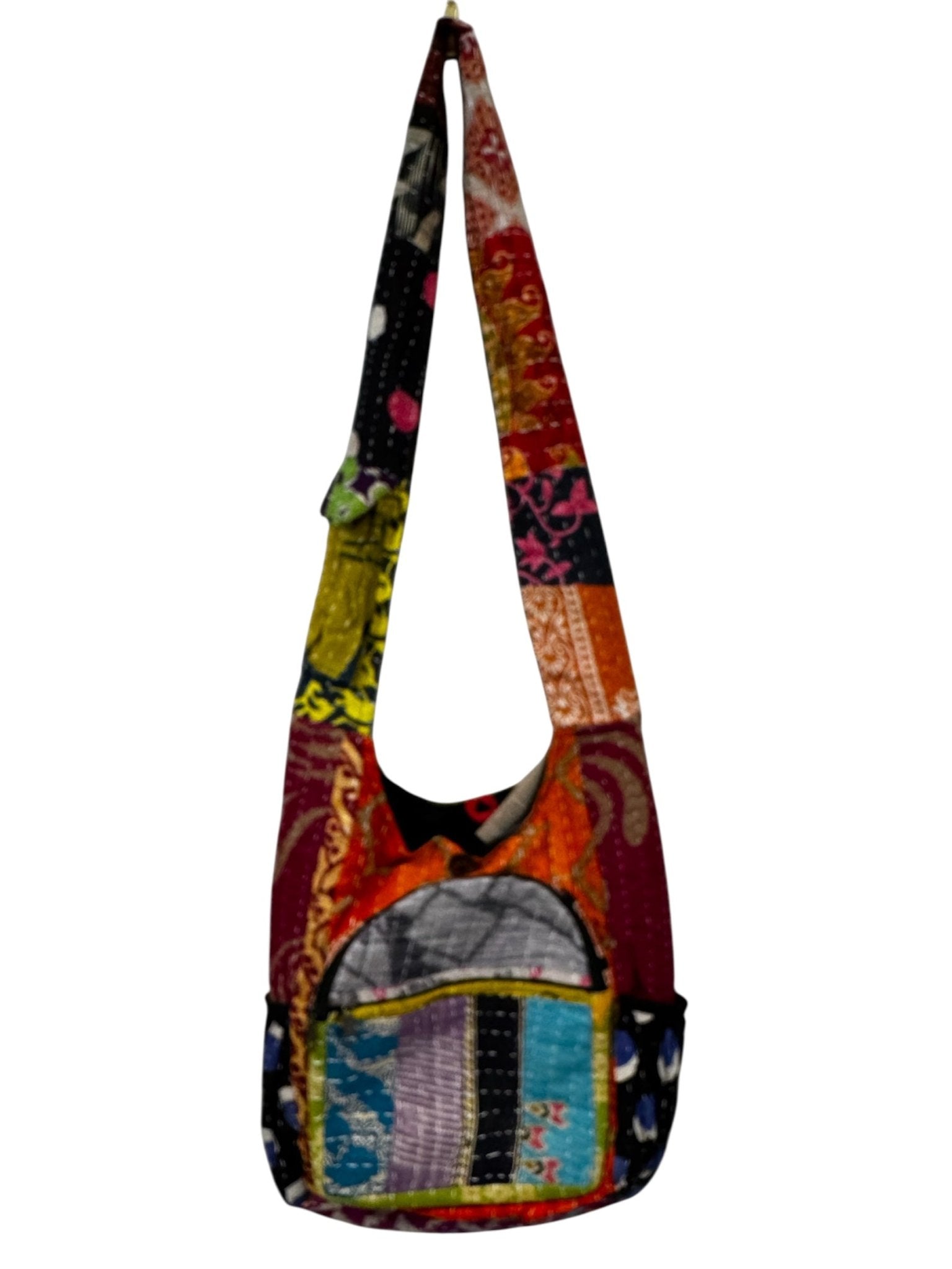 Kantha Hippie Bag Combo E - ivyandlavyboutique Kathmandu Imports