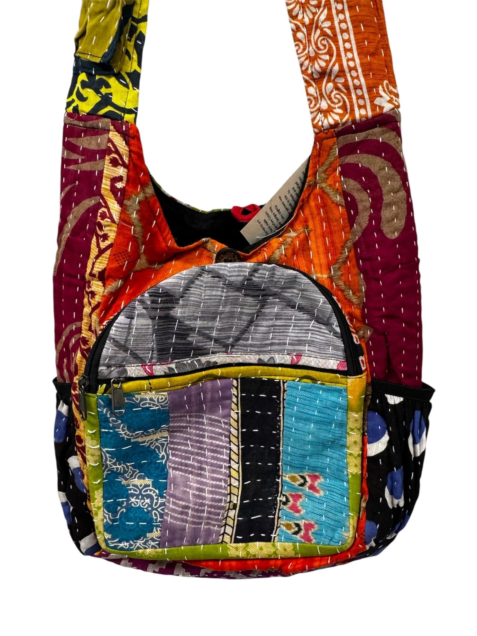 Kantha Hippie Bag Combo E - ivyandlavyboutique Kathmandu Imports