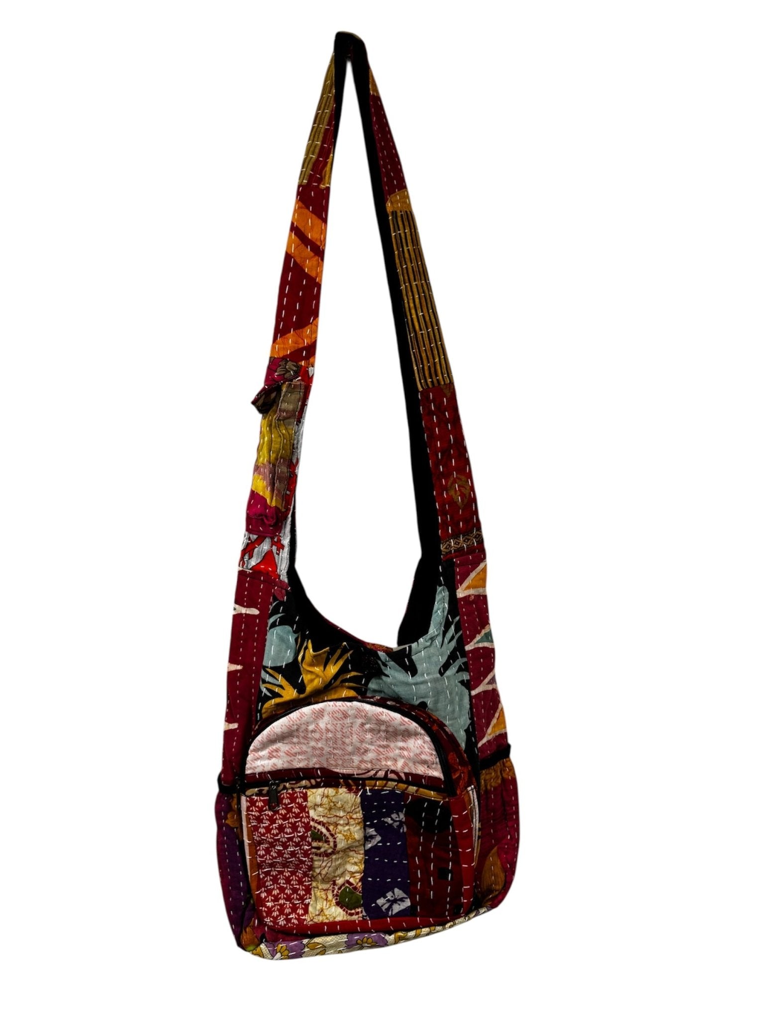 Kantha Hippie Bag Combo F - ivyandlavyboutique Kathmandu Imports