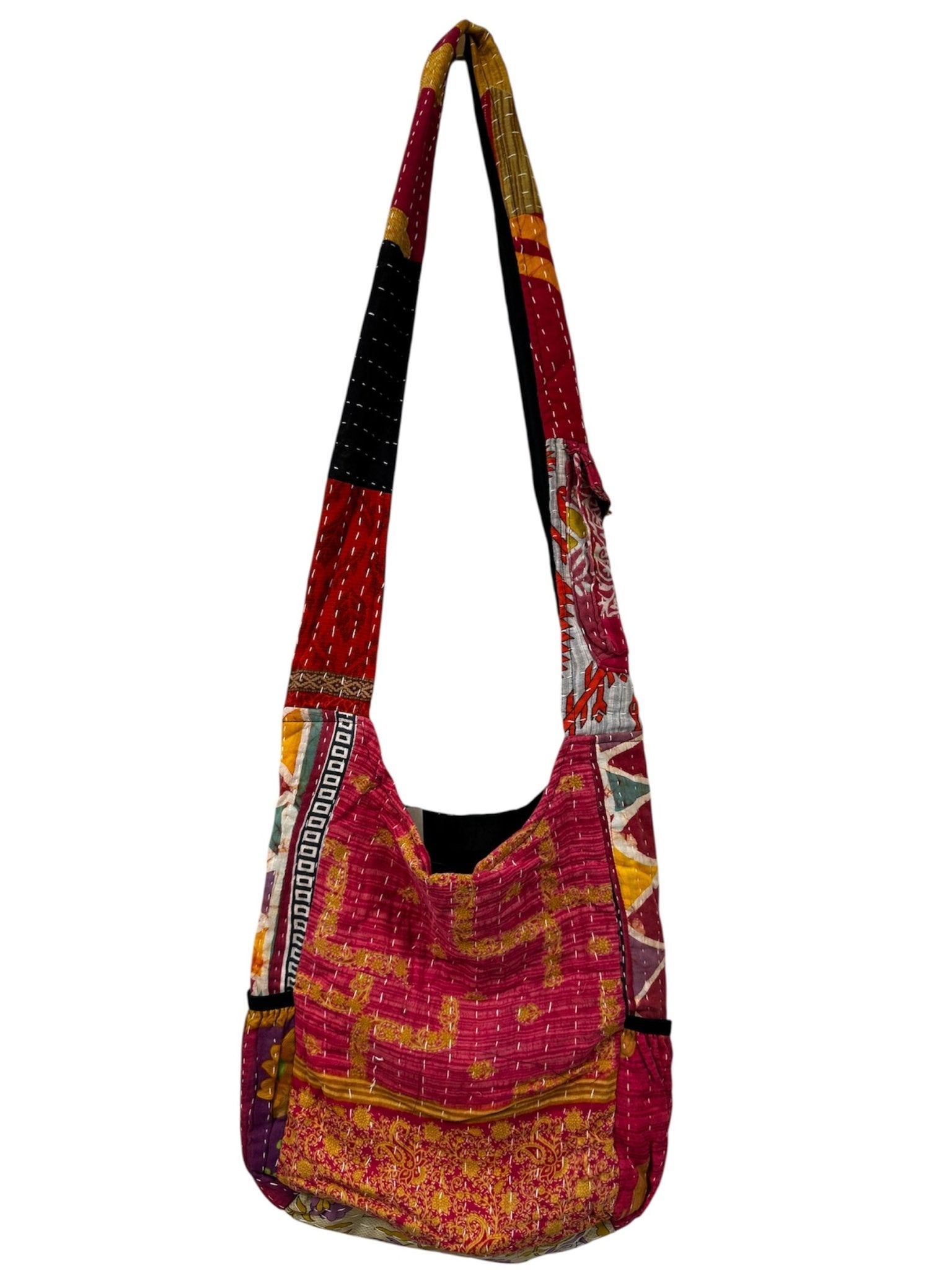 Kantha Hippie Bag Combo F - ivyandlavyboutique Kathmandu Imports
