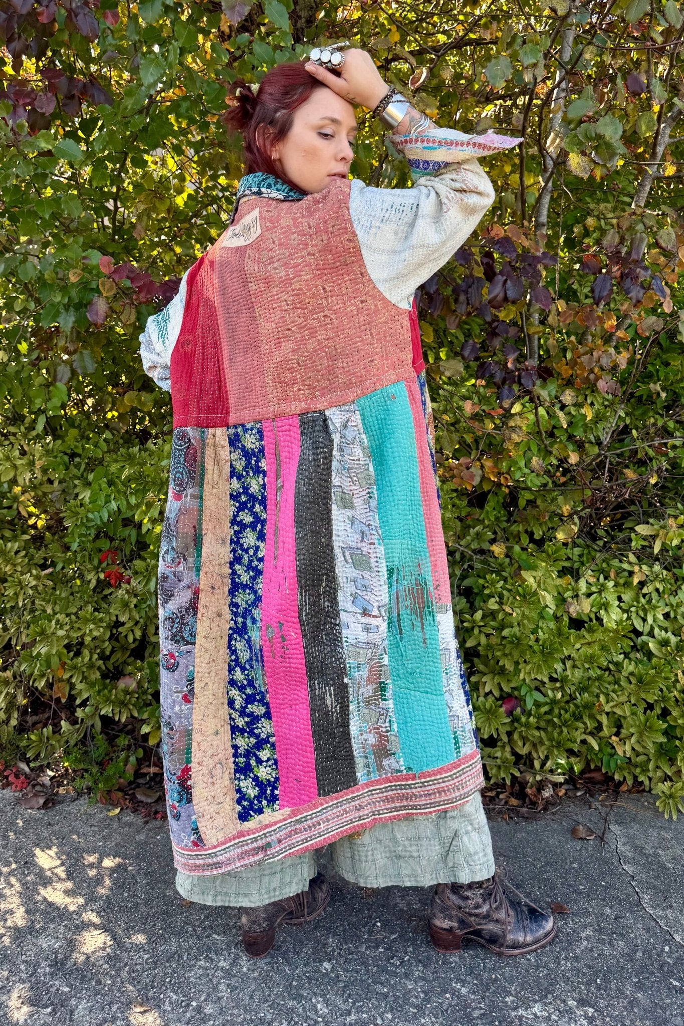 Kantha Sunrise Coat - 183 - ivyandlavyboutique Jaded Gypsy