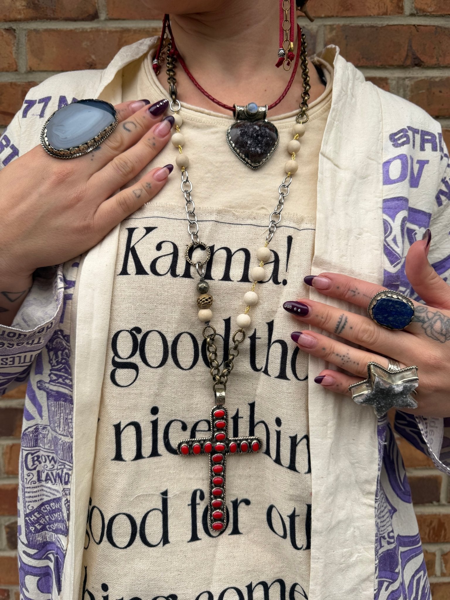 Karma Buddha Oversized Patchwork Tre - ivyandlavyboutique LeParisPetit by I Love Linen