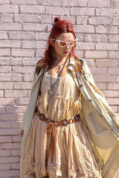 Keep it Together Leather Concho Turquoise Belt - ivyandlavyboutique Most Wanted USA