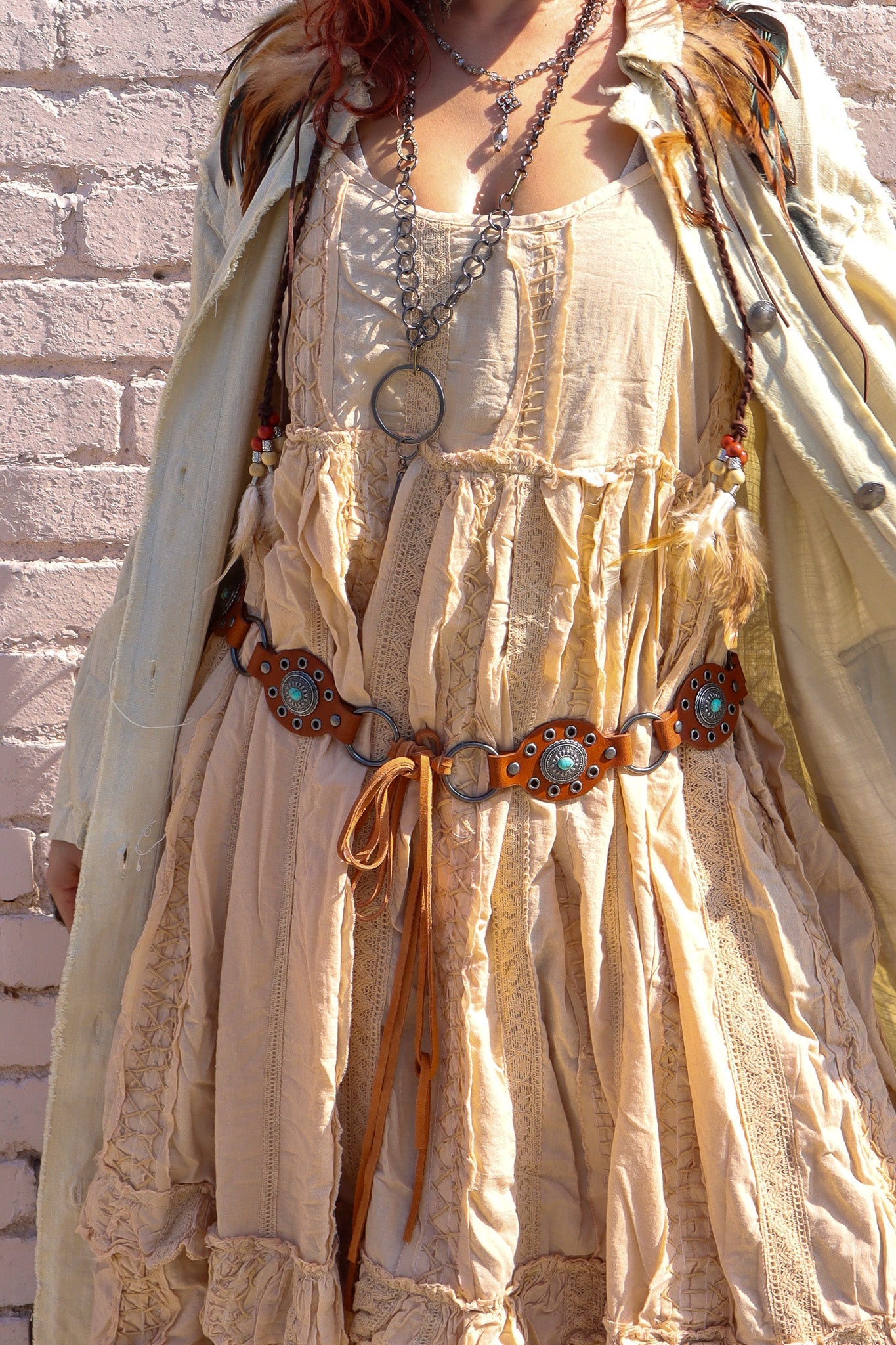 Keep it Together Leather Concho Turquoise Belt - ivyandlavyboutique Most Wanted USA