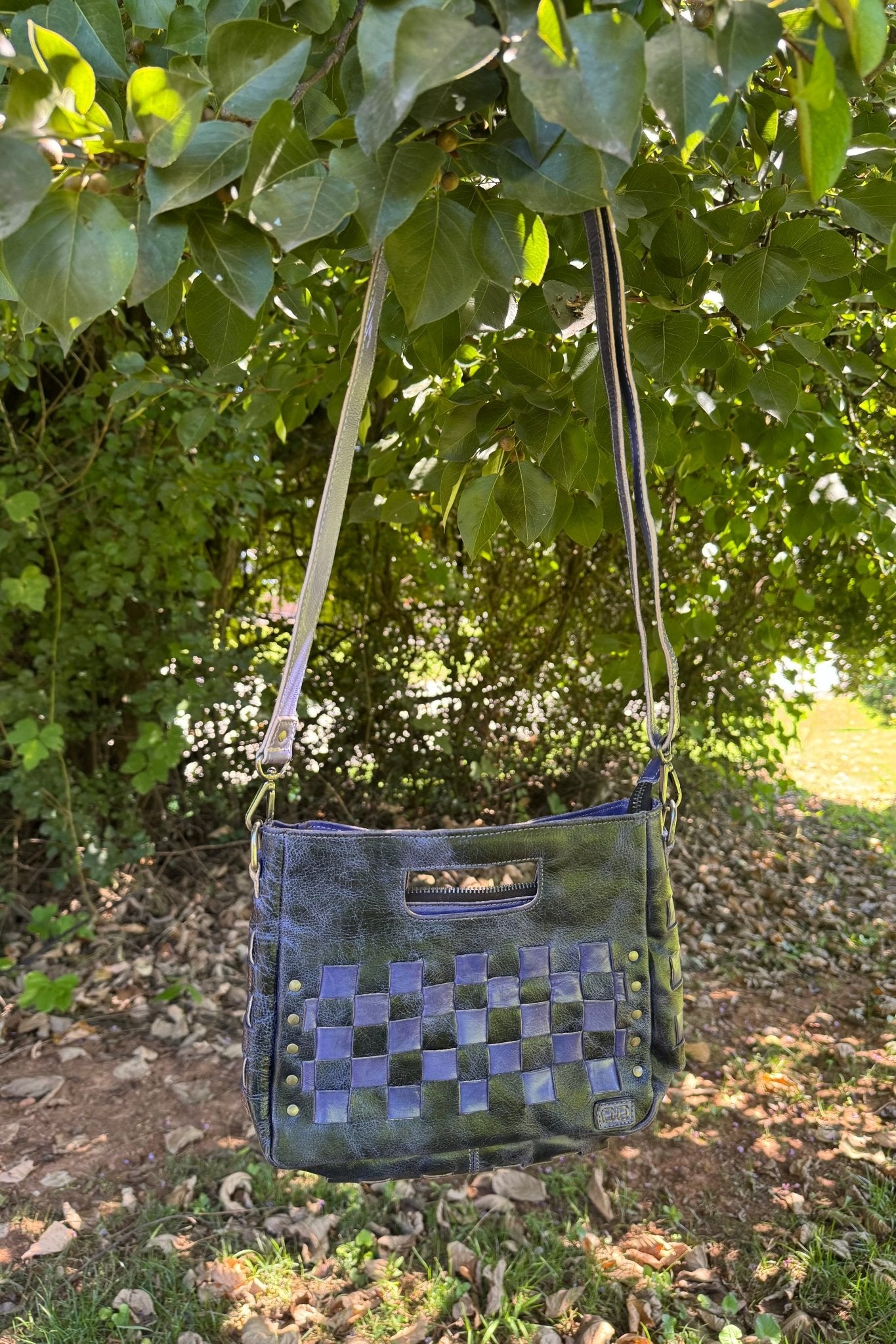 Kiki Blue Checker Purse - ivyandlavyboutique Bed/Stu