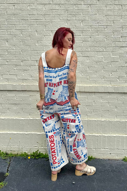 Kitty Jumpsuit Flour Sack - ivyandlavyboutique Kathmandu Imports