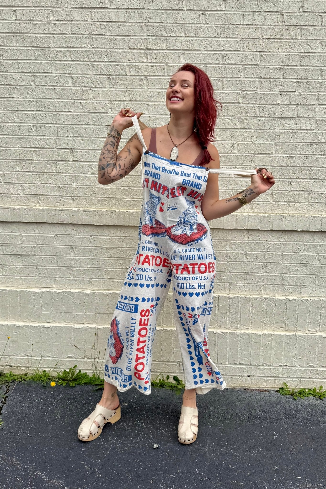 Kitty Jumpsuit Flour Sack - ivyandlavyboutique Kathmandu Imports