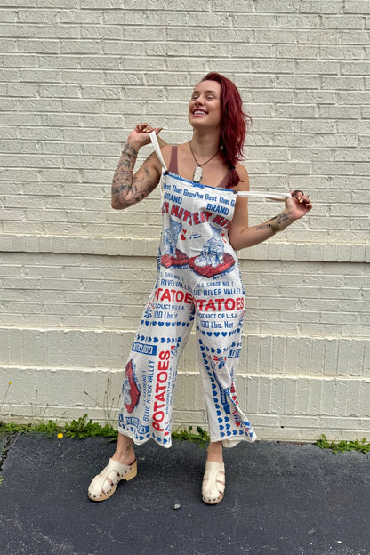 Kitty Jumpsuit Flour Sack - ivyandlavyboutique Kathmandu Imports