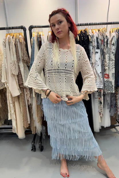 Knit Pullover - ols - 4707 - ivyandlavyboutique Origami Apparel ~ Lace and Crochet inspired