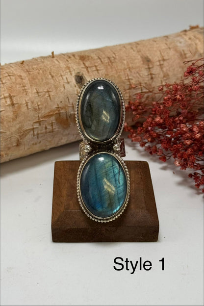 Labradorite Stack Ring - ivyandlavyboutique ivyandlavyboutique