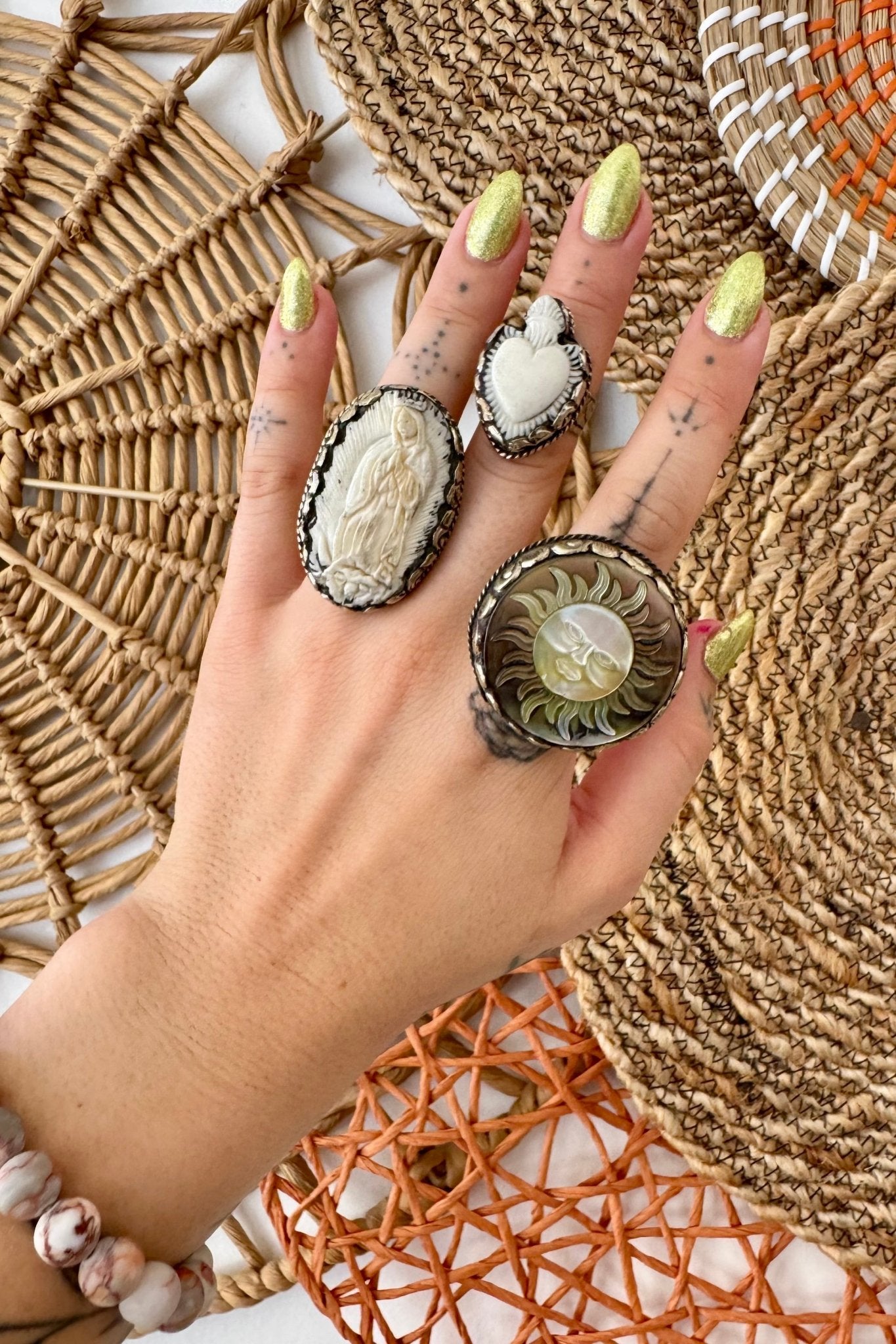 Lady of Guadalupe Carved Ring - ivyandlavyboutique ivyandlavyboutique