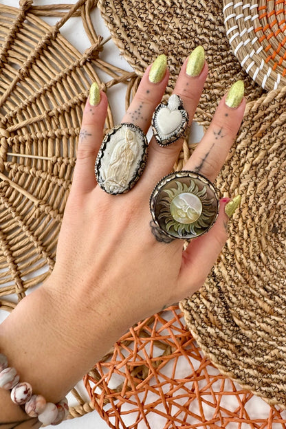 Lady of Guadalupe Carved Ring - ivyandlavyboutique ivyandlavyboutique