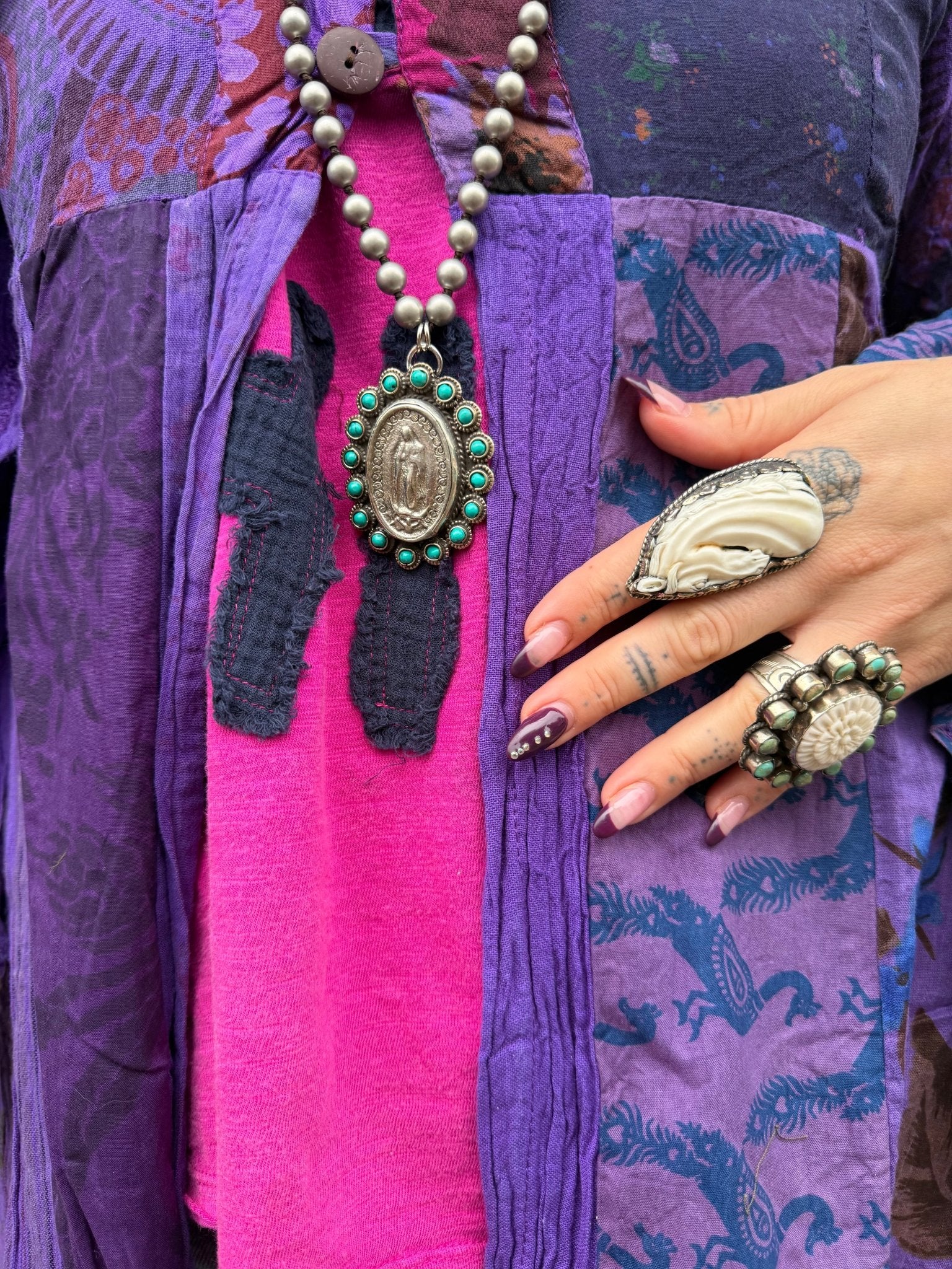 Lady of Guadalupe Necklace - ivyandlavyboutique ivyandlavyboutique