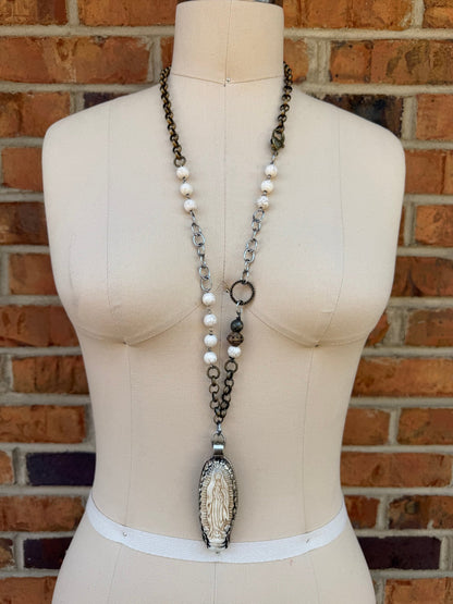 Lady of Guadalupe Statement Necklace - ivyandlavyboutique ivyandlavyboutique