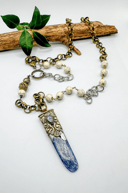 Lapis Drop ~ Handmade Statement Necklace - ivyandlavyboutique Spirit Lala