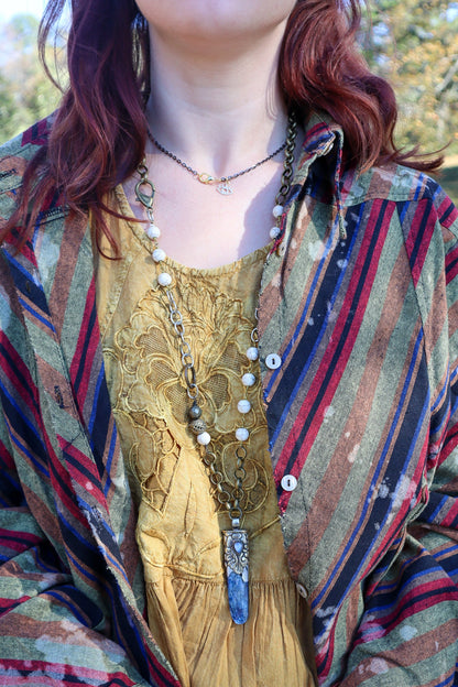 Lapis Drop ~ Handmade Statement Necklace - ivyandlavyboutique Spirit Lala