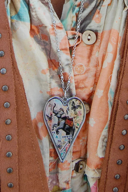 Large Elephant Pendant Necklace - ivyandlavyboutique ivyandlavyboutique