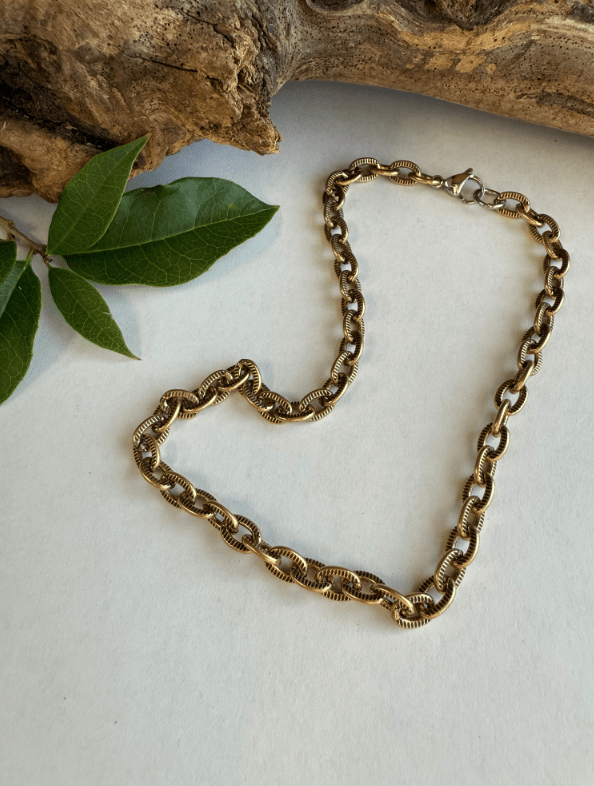 Large Gold Chain Link Necklace - ivyandlavyboutique Spirit Lala