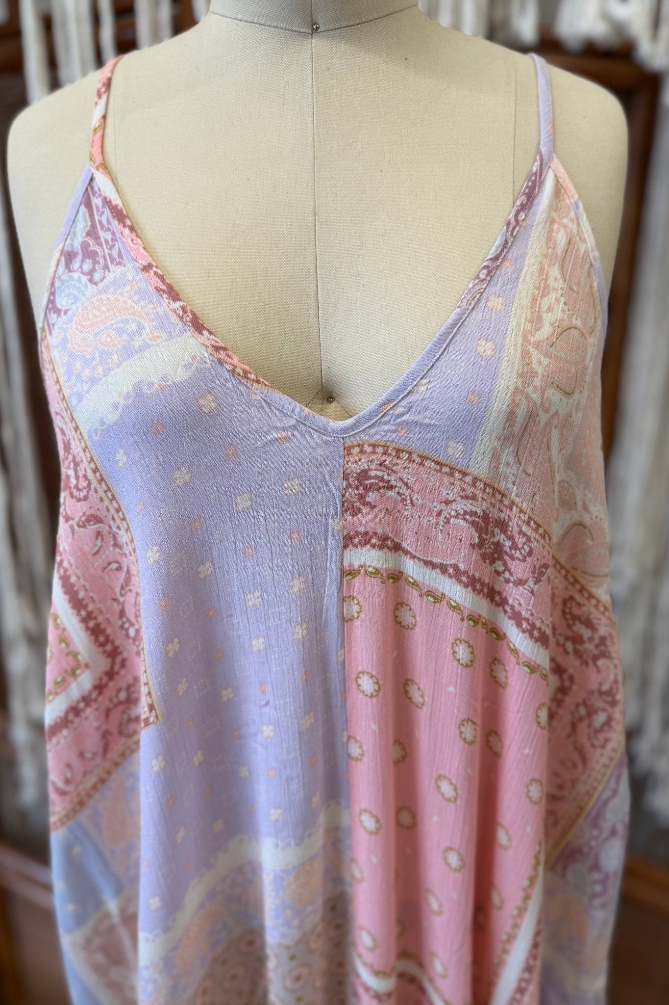 Lavender Combo Slip Dress - ivyandlavyboutique Style rack
