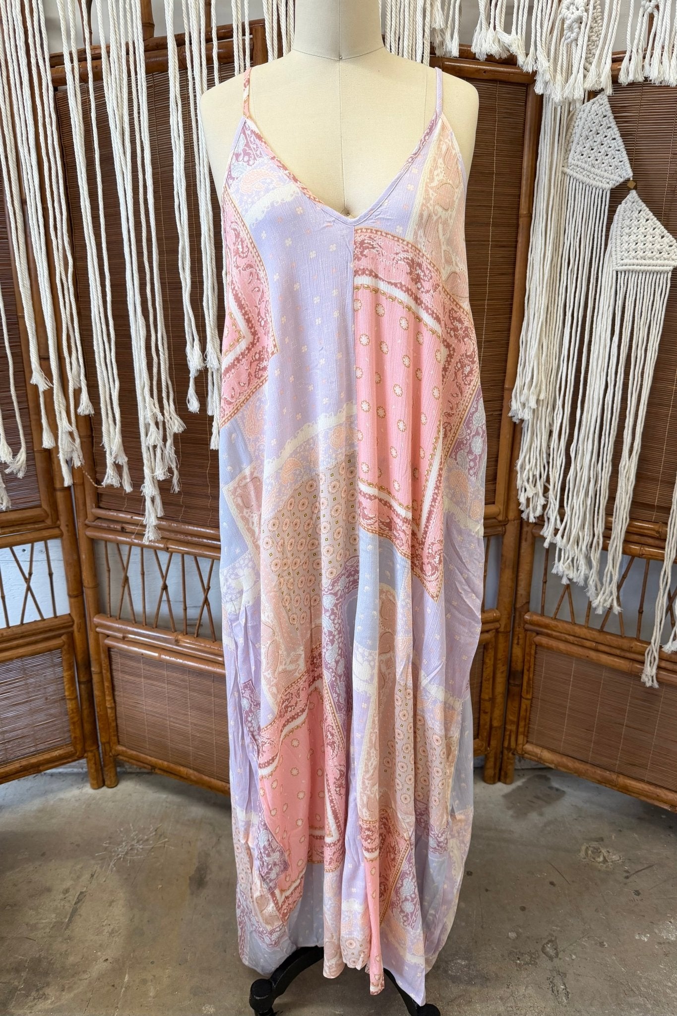 Lavender Combo Slip Dress - ivyandlavyboutique Style rack