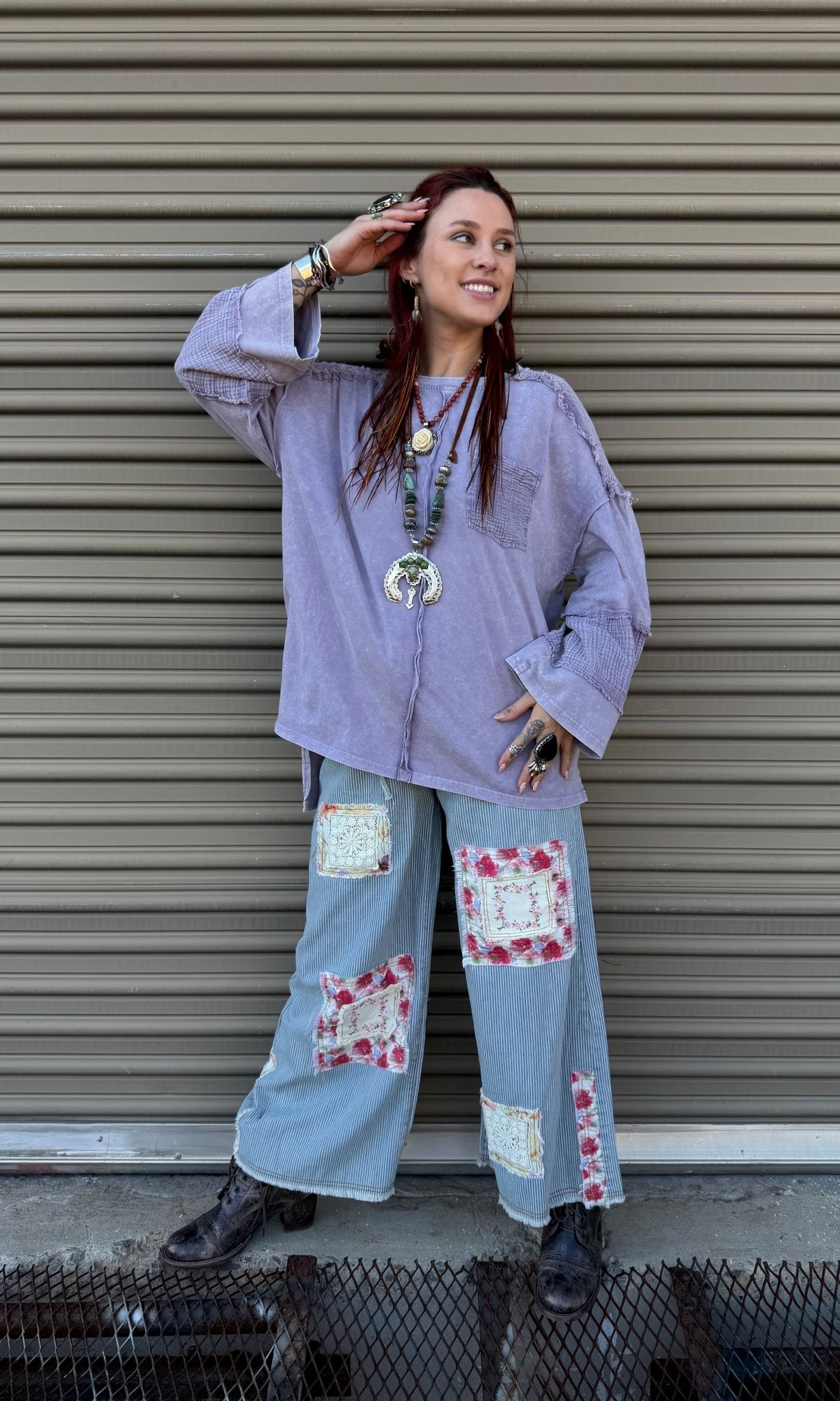 Lavender Dream Slouchy Top - ivyandlavyboutique Blue Velvet