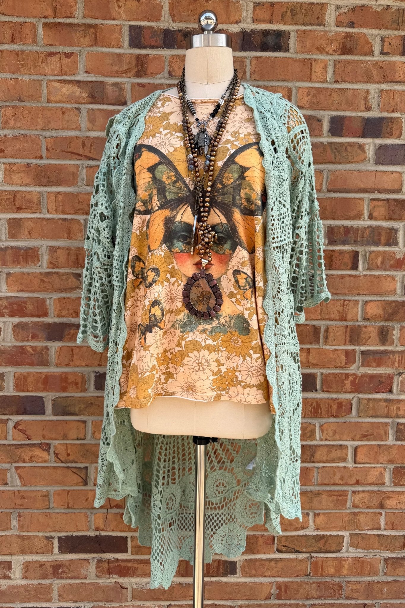 Layering Cardigan in Olive - ivyandlavyboutique Origami Apparel ~ Lace and Crochet inspired