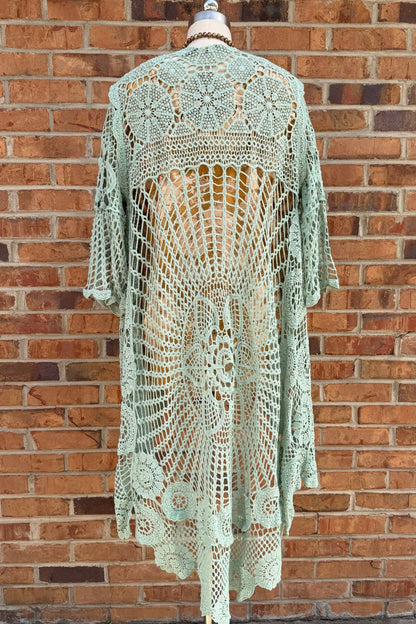 Layering Cardigan in Olive - ivyandlavyboutique Origami Apparel ~ Lace and Crochet inspired