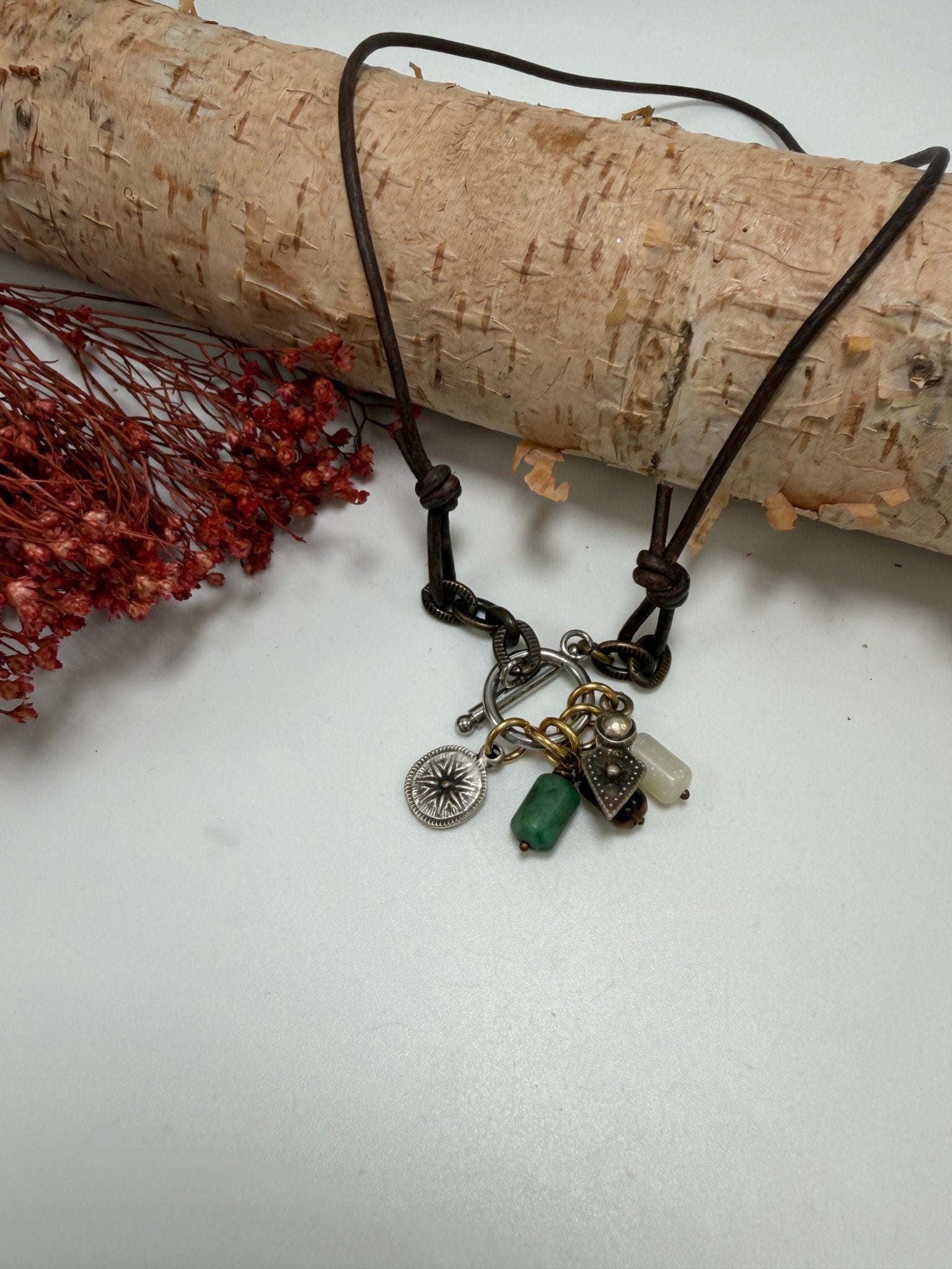 Leather Choker Charmed - ivyandlavyboutique ivyandlavyboutique