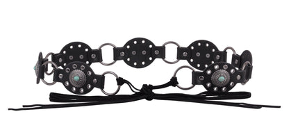 Leather Concho Turquoise Belt - ivyandlavyboutique Most Wanted USA
